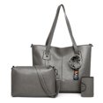 thumbnail image 1 of 3PCS Women Tote Bag Set Minimalist Top Handle Bag Shoulder Purse with Key Case, 1 of 2