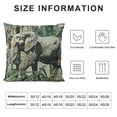 thumbnail image 5 of Chilfamy Animals Pillow Cover Zambezi Grey Elephant Monkeys Cushion Case African Animal Pattern Sofa Home Décor White, 5 of 5