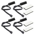 thumbnail image 1 of 4PCS PWM Fan Hub, PC CPU Cooling 4 PIN/3PIN Fan Power Cable Hub Splitter Adapter Sleeved PWM Case Fan Splitter, 1 of 6
