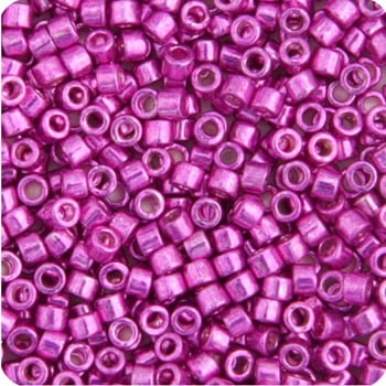 Miyuki Delica 11/0 RD - Hot Pink Opaque Glavanized-Dyed - 5.2GVIAL of Japanese Glass Beads