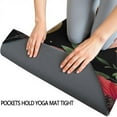 thumbnail image 3 of Red Mushroom Fantasy Black Pattern Hot Yoga Mat Towel Non Slip for Hot Yoga - Quick-Drying Yoga Mat Cover with 4 Corner Pockets with Travel Bag - Hot Yoga Towel Non Slip 74"x26", 3 of 6