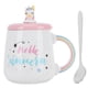 thumbnail image 1 of Taza con forma de animal, cuchara, taza de agua con tapa, linda taza de cerámica, taza de café, accesorios para beber, tipo 3, 1 of 14