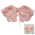 thumbnail image 2 of Womens Elegant Lace Up Bowknot Fake Collar Fashion Decorative Ruffled Ruched Shawl Wrap Capelet, 2 of 8