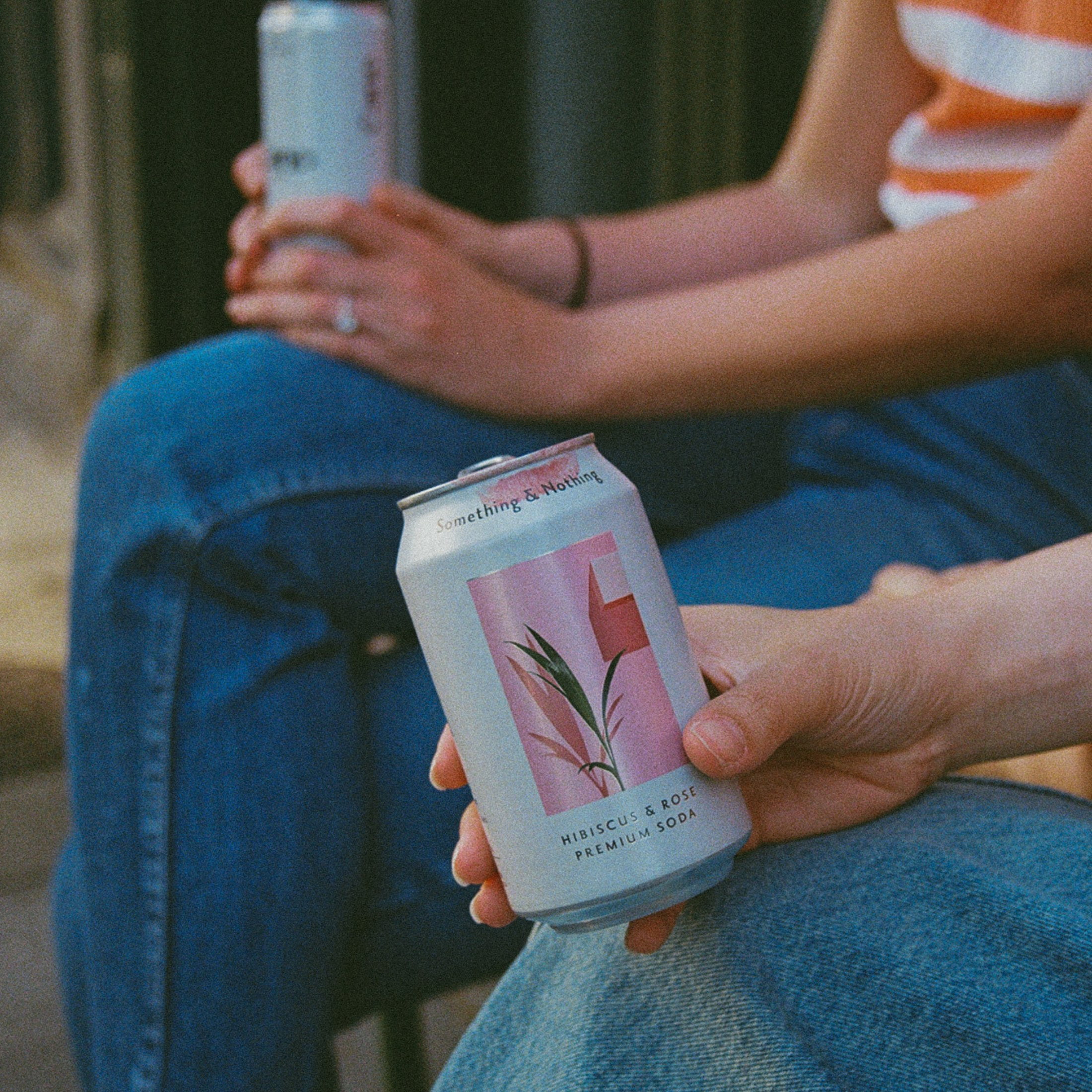Something & Nothing Lightly Carbonated Hibiscus & Rose Premium Soda Case of 12 x 12 Fl Oz
