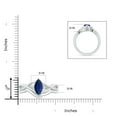 thumbnail image 5 of ANGARA Natural 1.15 Ct Marquise Sapphire and Diamond Infinity Bridal Set in 14K White Gold for Women (Size-10x5mm) | September Birthstone, Anniversary, Jewelry Gift for Women | Natural Sapphire Ring, 5 of 10