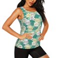 thumbnail image 2 of KLL Lotus Flower1 Print Womens Tank Top Sleeveless Workout Tops Athletic Running Shirts Yoga Gym Clothes-XX-Large, 2 of 7