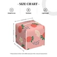 thumbnail image 4 of Sikiie Strawberry Floral Leather Tissue Box Cover Square, tissue box holder, Tissue Box with Bottom Belt-5.2”x5.2”x5.2”, 4 of 7
