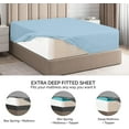 thumbnail image 5 of CGK Linens Extra Deep Pocket Single Fitted Sheet Only - Queen Size Wrinkle-Resistant & Comfy Bottom Sheet, Fits 18"-24" Mattresses, Light Blue, 5 of 7