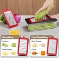 thumbnail image 3 of Geedel Vegetable Cutter, Onion Cutter Pro Food Chopper, Kitchen Vegetable Slicer Dicer Cutter Grater, Veggie Chopper with container for Salad Onion Potato Carrot (4 in 1, Red), 3 of 10