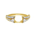 thumbnail image 1 of Round White Cubic Zirconia Split Shank Enhancer Guard Ring 10k Yellow Gold Ring Size - 11.5, 1 of 3