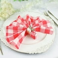 thumbnail image 7 of Balsa Circle 5 Pieces 15" x 15" Red White Gingham Checkered Table Napkins, 7 of 7