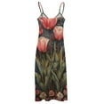 thumbnail image 5 of Boho Vintage Floral Sleeveless Dress Woman Fashion Long Dresses Women's Summer Suit Dress Summer 2025 Women, 5 of 7