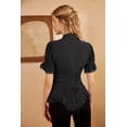 thumbnail image 2 of Blusa con volantes para mujer, camisa medieval de encaje, blusa gótica, 2 of 6