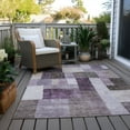 thumbnail image 6 of Addison Rugs Chantille Indoor/Outdoor Transitional Squares Eggplant Washable Rectangle Rug, 10' x 14', 6 of 6