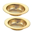 thumbnail image 3 of Filtro para atrapar el pelo, accesorio eficaz para fregadero de borde ancho y redondo, colador para fregadero de cocina, desagüe de lavandería y baño. oro, 3 of 8