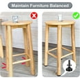 thumbnail image 2 of Niveladores de muebles ajustables, 6 piezas, patas ajustables Topretty resistentes para muebles con tuerca en T y deslizadores de fieltro, patas de mesa, sofá, cama, negro, general TUNC Sencillez, 2 of 5