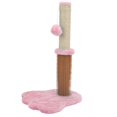 thumbnail image 3 of ZOUSSIQI Cat Scratching Post 19 Inches Tall 2 in 1 Cat Scratch Climbing Post with Interactive Plush Ball for IndoorCat Paw Shape Base Pink CW1110A-755, 3 of 13