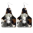 thumbnail image 5 of Retro West Cowboy Genuine Leather Earrings Cartoon Animal Pattern Custom Jewelry, 5 of 6