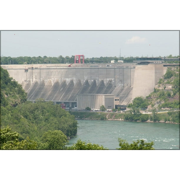 24"x36" Gallery Poster, niagra falls Hydroelectric Power Dam at the