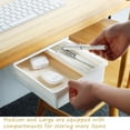 thumbnail image 4 of CNKOO Under Table Drawer Self Adhesive Desk Drawer Organizer Pop-Up Hidden Drawer Under Desk for Office/Desk/Kitchen, 4 of 11