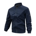 thumbnail image 2 of Men's Jacket, Workwear, Loose Fit, Windbreaker Dark Blue L, 2 of 4