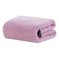 thumbnail image 2 of Large Velvet Bath Towel for Adults | Super Soft & Absorbent | Lightweight Quick-Dry Blanket Cover | Multipurpose for Home, Gym, Spa, Beach | Machine Washable | Gray, Purple, Blue | 1 Pack, 2 of 5