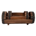 thumbnail image 1 of 2PCS/Set Half Barrel Planter Wood Flower Pot Carbonized Anticorrosive Container, 1 of 7