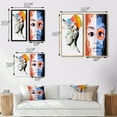thumbnail image 4 of Designart "Minimalist Portrait Birds on Man's Mind" Man Framed Wall Art Set Of 2 - Glam White Gallery Wall Frame Set For Home Decor, 4 of 6