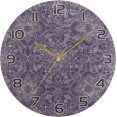 thumbnail image 5 of Mandala on Purple Wall Clock Round Vintage Silent Non Ticking Battery Operated Accurate Arabic Numerals Design for Home Kitchen Living Room Bedroom Inch, 5 of 5