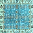 thumbnail image 1 of Ahgly Company Indoor Square Oriental Light Blue Traditional Area Rugs, 3' Square, 1 of 4