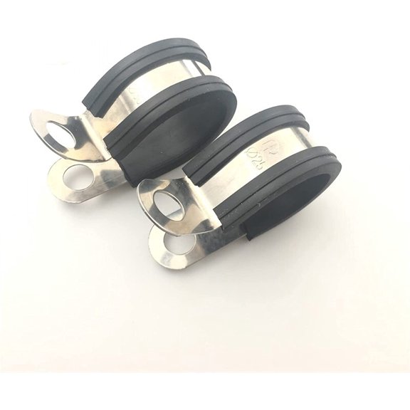 Craft Wood Clamps 2pcs/lot 304 Stainless Steel Rubber Lined P Clips Cable Mounting Hose Pipe Clamp Mikalor Clamps for Woodworking (Size : 22MM)