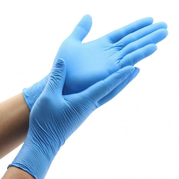 Guantes Desechables DermaCare Nitrilo Azul 100pz Mediano Unisex | Bodega  Aurrera en línea