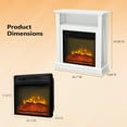 thumbnail image 4 of Bonnlo 47''W Freestanding Electric Fireplace Stove w/Remote & Timer, Realistic Fake Fireplace Heater w/ 6 Flame Colors, 5 Flame Brightness & Wood Mantel for Indoor Home Bedroom Living Room, 1400W, 4 of 8