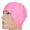 Pink, variant on LAZIOEGR Stretchy Silicone Swim Cap for Long Hair, Unisex Comfortable Waterproof Pool Hat with Ear Protector, Pink (5.5 inches / 14 cm)