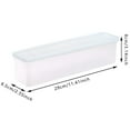 thumbnail image 4 of Set of 3 Pasta Storage Containers with Lid, Airtight Spaghetti Noodle Holder Rectangular Chopstick Storage Box Sealed Noodle Canisters for Refrigerator, Kitchen Pantry (White), 4 of 7