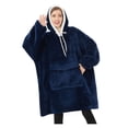 thumbnail image 1 of Manta portátil con capucha para mujer, color azul marino, talla adulta, 1 of 6