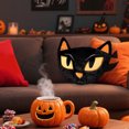thumbnail image 6 of Halloween Black Cats Shaped Throw Pillow Designed As A Decorative Pillow for Halloween Decorations for Home Bedroom Sofa Decoration, 6 of 8