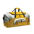thumbnail image 2 of Port & Company Color Block Sport Zipper Duffel Bag_Gold/Grey_One Size, 2 of 2