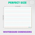 thumbnail image 3 of Scribbledo Lined Small Dry Erase Board, Ruled Double-Sided Desk Whiteboard, 9” x 12”, 3 of 10