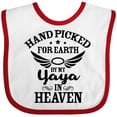 thumbnail image 3 of Inktastic Handpicked for Earth by My Yaya in Heaven with Angel Wings Boys or Girls Baby Bib, 3 of 4