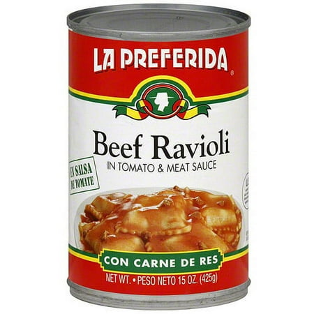 La Preferida Beef Ravioli In Tomato & Meat Sauce, 15 oz (Pack of 12)