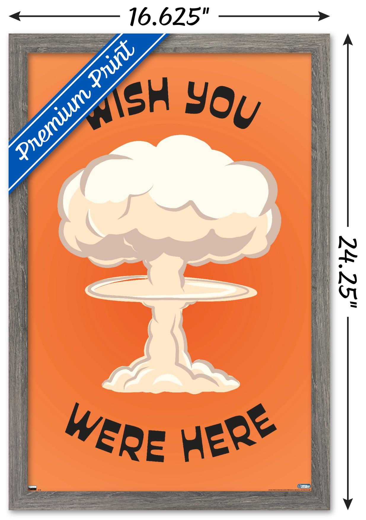 Well This Is Awkward - Wish You Were Here Wall Poster, 14.725" x 22.375" Framed