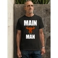 thumbnail image 3 of Main Man Side Chick Thanksgiving Couples Unisex Men's T-shirt For Men, 2XL, Black, 3 of 6