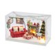 thumbnail image 2 of Casa de navideña en miniatura artesanal de bricolaje con muebles, cubierta a prueba de , manualidades navideñas s Hugo Casa de muñecas de artesanía, 2 of 10