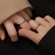 thumbnail image 4 of Anillos de plata de amor sin fin para hombre y mujer, anillo ajustable con circonita cúbica, anillo de boda, anillo de promesa, anillo para parejas, 4 of 5