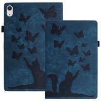 XYX Slim Folio Stand Cover Tablet Case for iPad 10th Generation 10.9 Inch, Butterfly Cat Pattern, Dark Blue