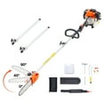 thumbnail image 1 of VEVOR Gas Powered Pole Saw Rotatable Head 43CC 2-Stroke Tree Trimmer 10 in Cutting Bar, 1 of 9