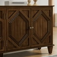 thumbnail image 6 of 65.2" Sideboard Buffet Cabinet with Storage, Large Storage Cabinet with Adjustable Shelves, 4 Doors Modern Coffee Bar, Console Table for Living Room/Entryway/Kitchen, Walnut, 6 of 9
