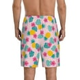 thumbnail image 2 of Yiaed Pineapple And Leaves for Men's Soft Sleep Pajama Short Lounging Pajama Shorts-X-Large, 2 of 8
