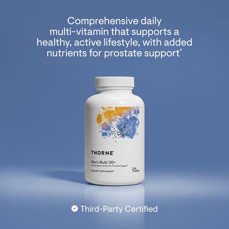 Thorne Men's Multi 50+, 180 Capsules photo 2